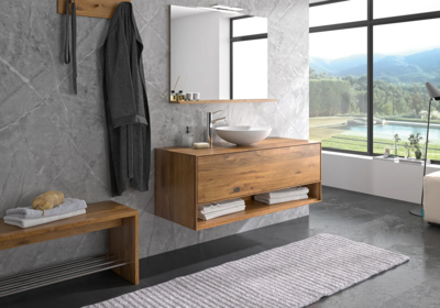 Holzschmiede Badmöbel in Wildeiche