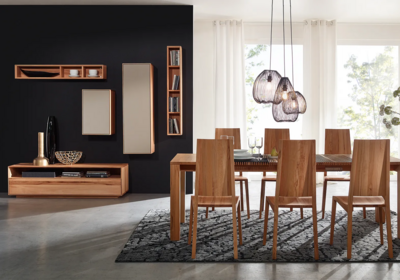 Holzschmiede Jaso Wohnzimmermöbel in Kernbuche, Essgruppe in Kernbuche, Stuhl Julia 5 in Kernbuche