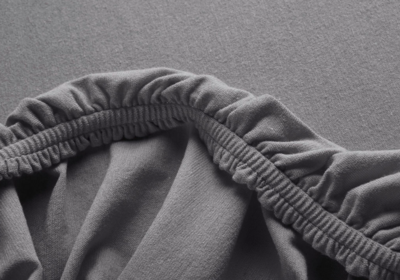 Cotonea Spannbettlacken Jersey Platin, Bio-Spannbettlacken grau