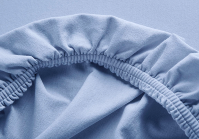 Cotonea Spannbettlacken Jersey Vergissmeinnicht, Bio-Spannbettlacken, hellblau