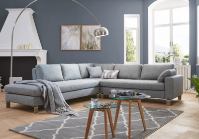 Wolkenweich Modulsofa Sirio Wohnlandschaft, Ecksofa, Ottomane, Ecksofa in hellgrau